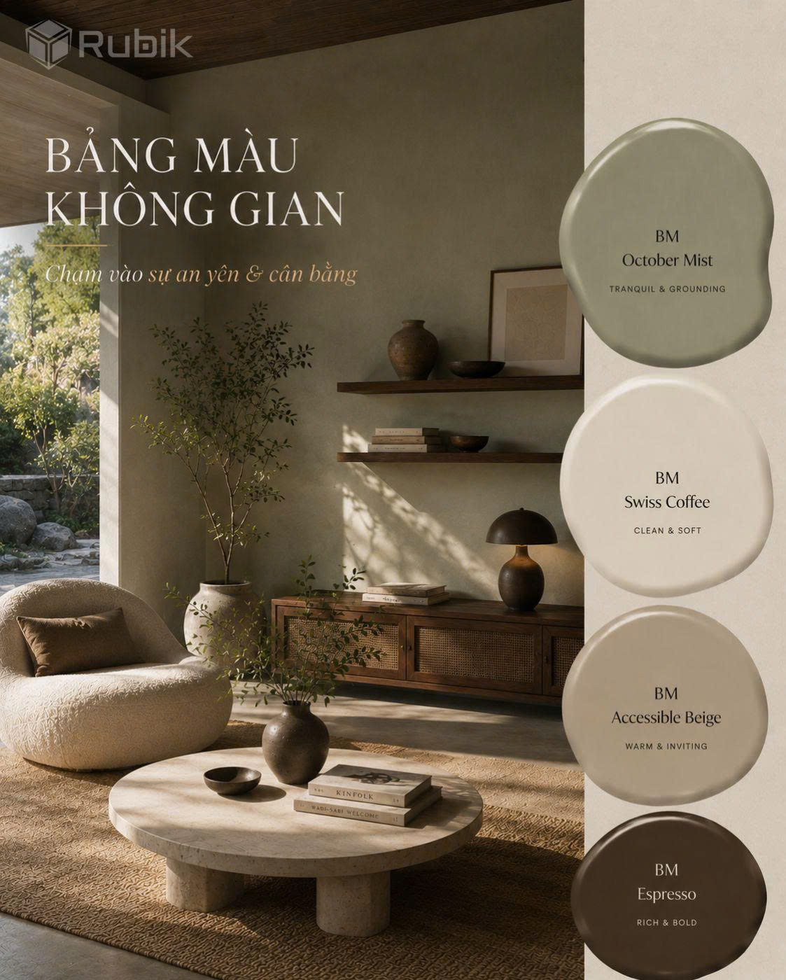 BẢNG MÀU KHÔNG GIAN RUBIK – MỖI GAM MÀU, MỘT CẢM XÚC SỐNG